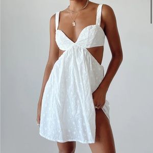 Princess Polly KHALIA MINI DRESS WHITE size 4